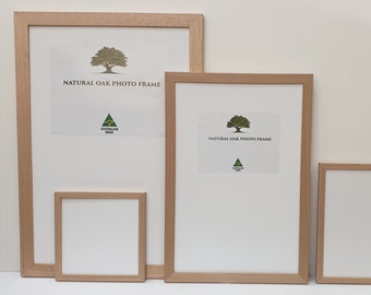 Oak Photo Frames - A4, A3 & 12x18" Sizes