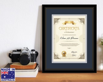 Certificate Frame - A4 Window - Double Mat