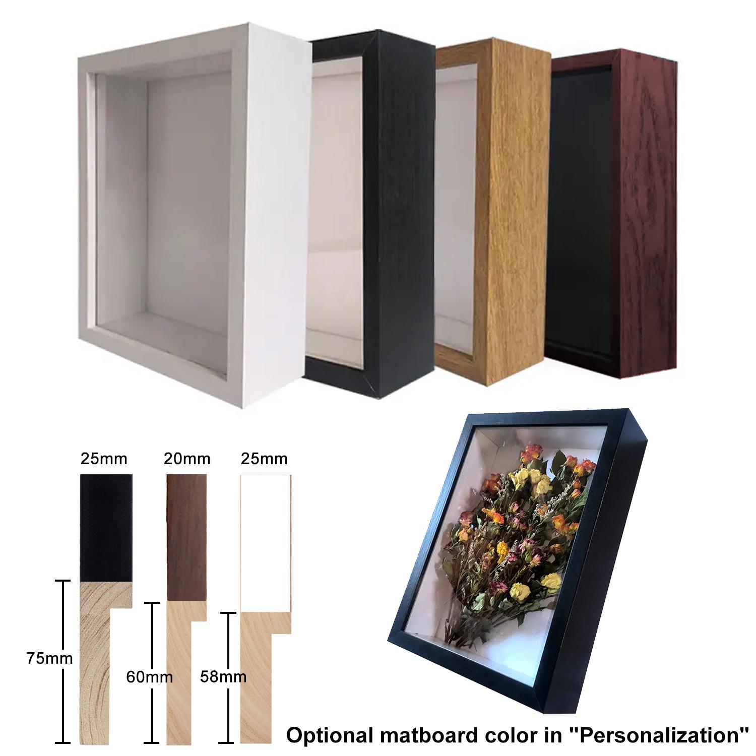 Extra Large Shadow Box Deep Frames 3D Display Wooden Timber Frame With ...