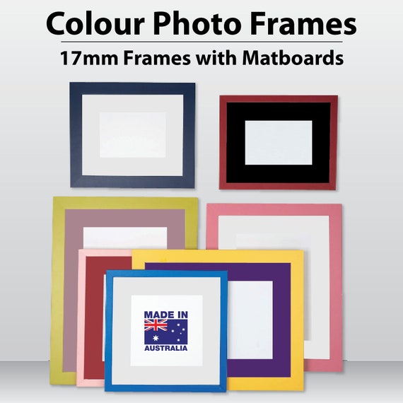Colour Photo Frames 17mm Wide W/matboards Etsy Australia