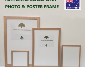 X-Large Handmade Wooden Oak Photo Frames Picture Frames for Wall Art A2, A1, A0, 20x20", 24x24", 16x20", 16x24", 20x24", 20x30", 24x36"