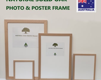 Handmade Wooden Oak Photo Frames Picture Frames for Wall Art X-Large A2, A1, A0, 20x20", 24x24", 16x20", 16x24", 20x24", 20x30", 24x36"