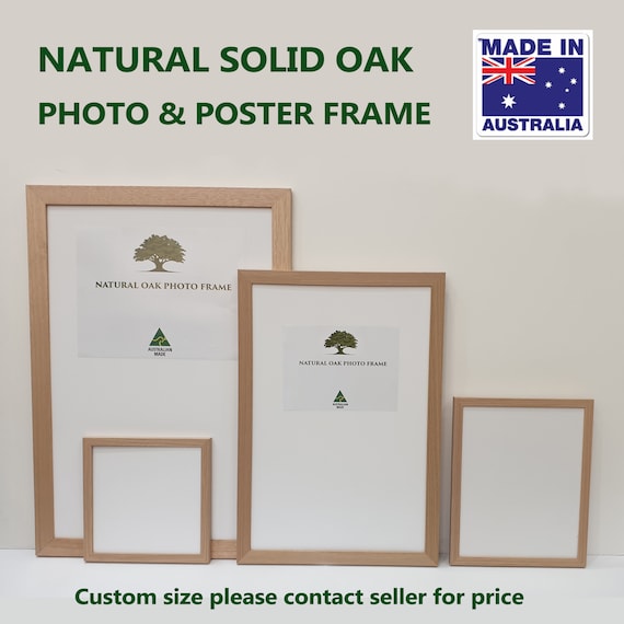 Square Natural Oak Photo Frames Handmade Wooden Picture Frame Wall