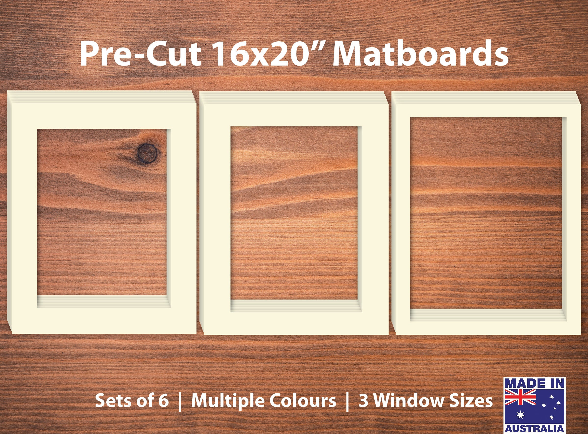 Precut 16x20 Matboards PACK OF SIX Multiple Colours & Etsy Australia