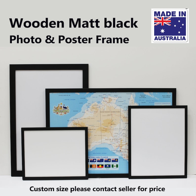 Black Photo Frames A4 A3 & 12x18 Size Etsy Australia