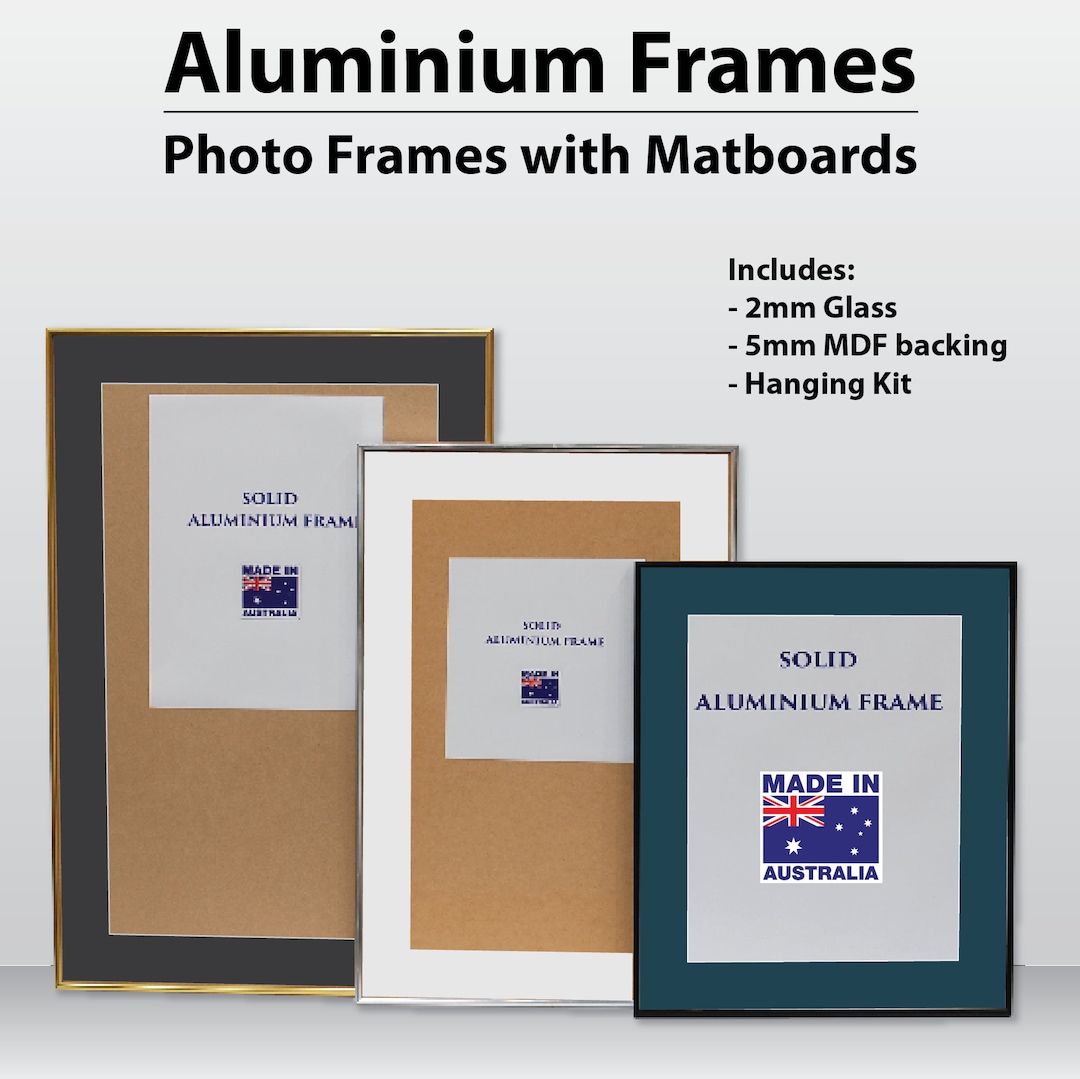 Aluminium Poster Frames With Matboard Etsy Australia