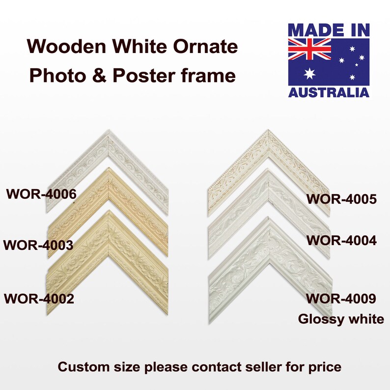 Ornate White Timber Frames A4 A3 8x10 8x12 Etsy