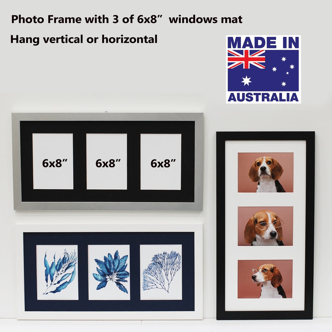 3in1 Photo Frame 6x8 Windows Etsy Australia