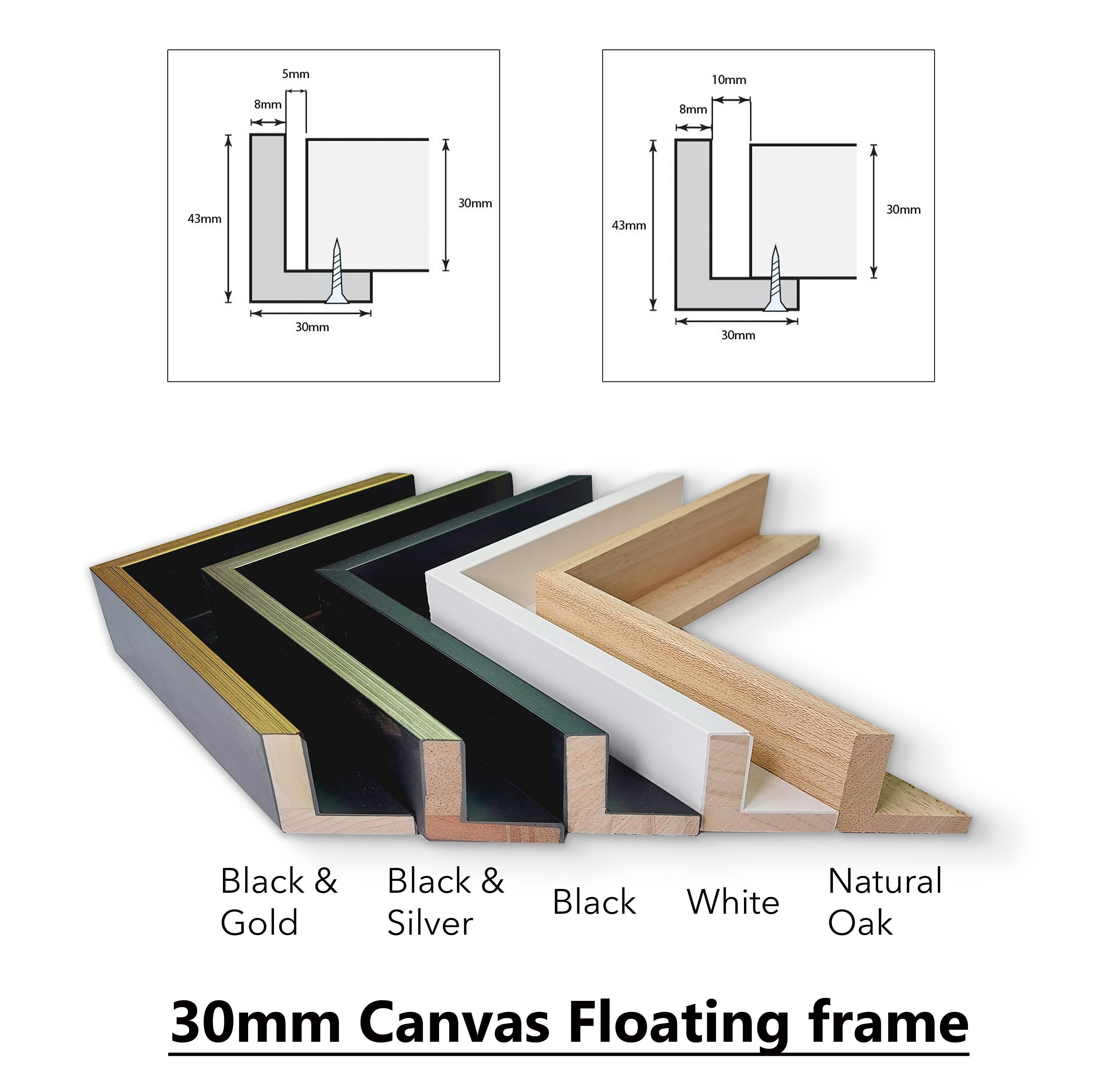 Timber Floating Frame for Canvas 30mm Deep Etsy Australia