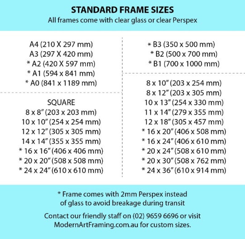 Aluminium Poster Frames Extra Large Etsy