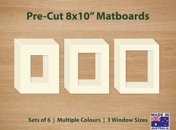Pre-cut 8x10 Matboards PACK OF SIX Multiple Colours &amp; | Etsy