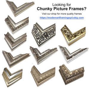 Ornate Silver Timber Frames Handmade Wooden Photo Picture Frame, Home Office Wall Art - A4, A3, 8x10", 8x12", 10x13", 11x14" & 12x18" image 4
