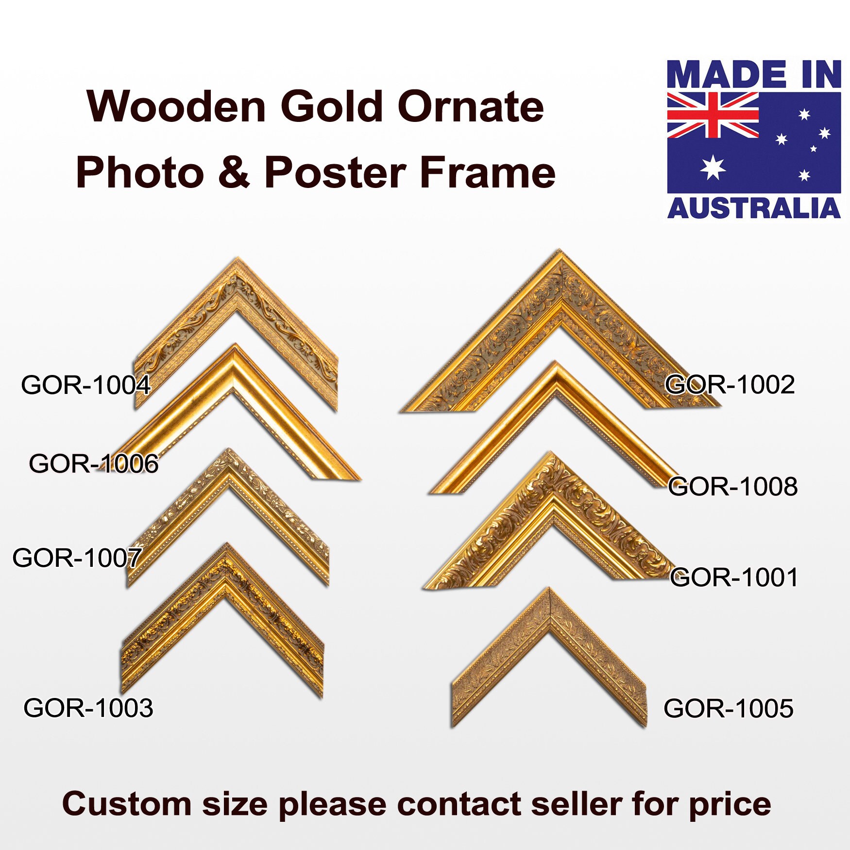 Extra Large Ornate Gold Timber Frames A2 A1 A0 Etsy