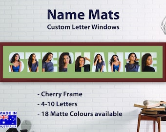 Name Mats - Cherry Frame - Up to 10 Characters