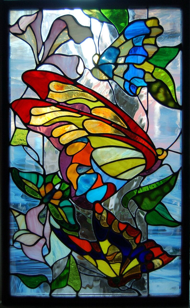 Butterfly Stained Glass Window Hangings Picture on the Etsy