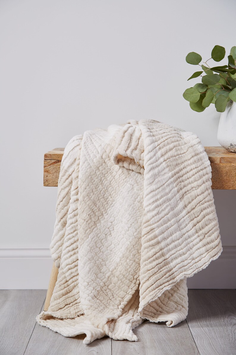 Cloud Linen Cotton Throw 100 Organic Cotton Linen Throw Etsy