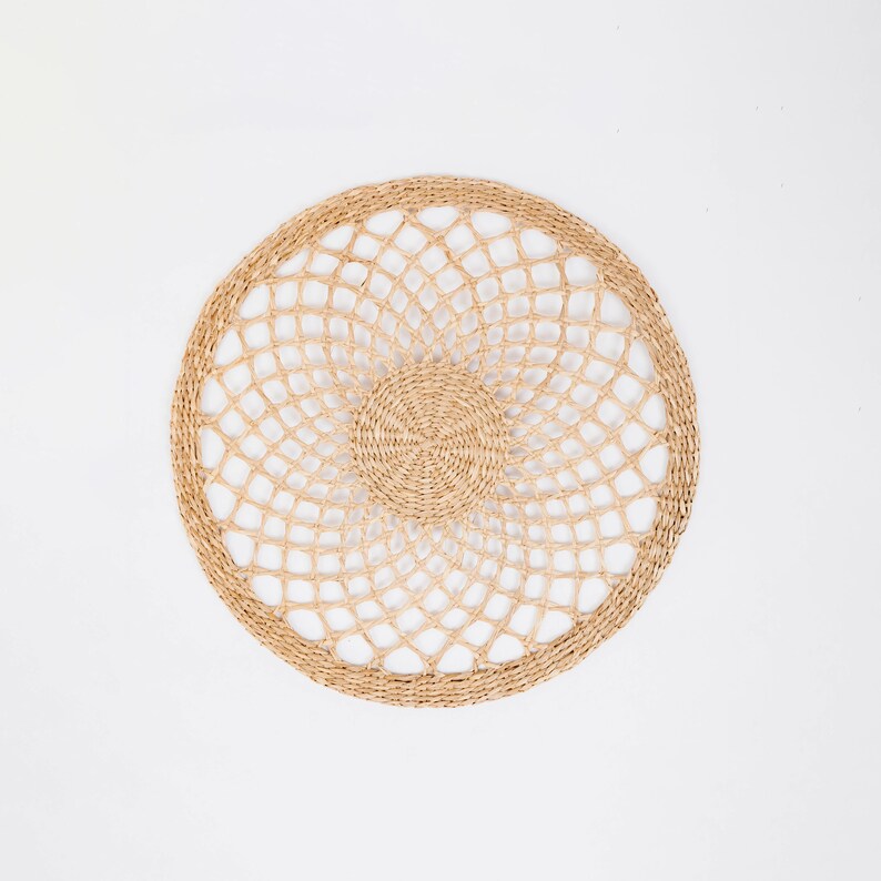 Stylish Woven Seagrass Placemat Modern Bohemian Placemats Etsy