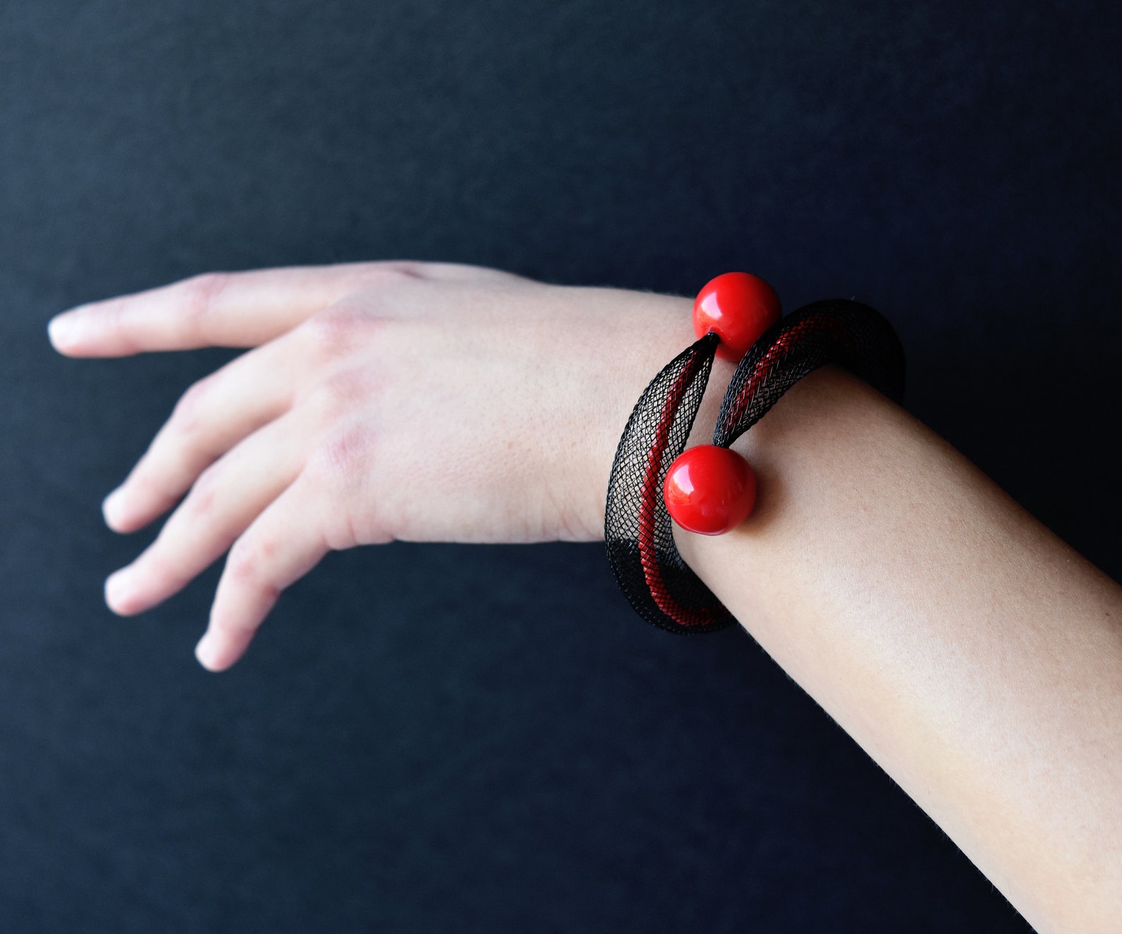 Black Cuff Bracelet Contemporary Bracelet Stylish Bracelet Etsy