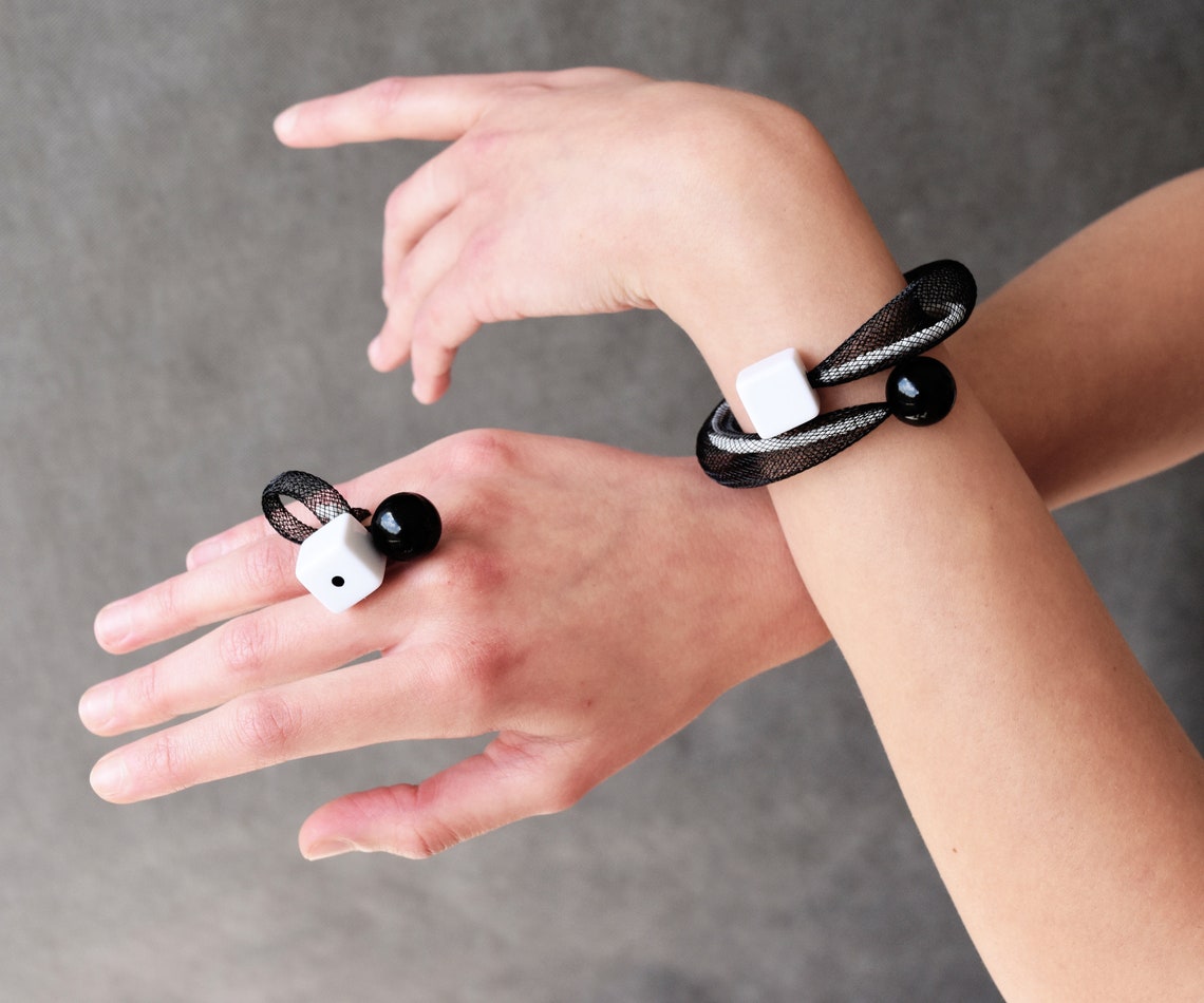 Evening Satin Cuff Bracelet - Black main image 1