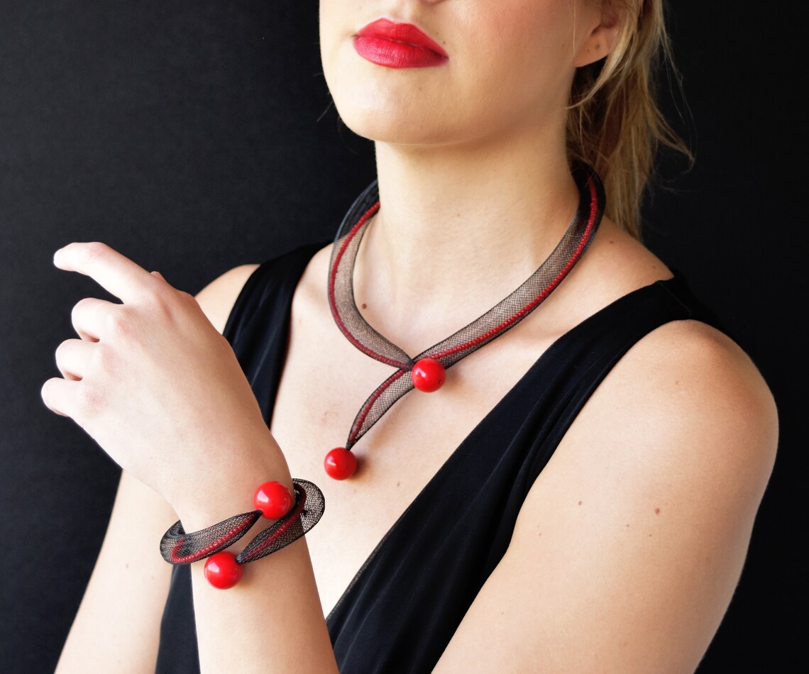 Black Cuff Bracelet Contemporary Bracelet Stylish Bracelet Etsy UK