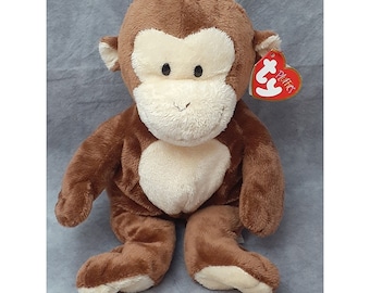 TY Pluffies Dangles the Brown Monkey Plush - NEW with tags