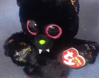 TY "Dart" the Black Boo Halloween Bat Beanie Boo Baby - (6 inches)