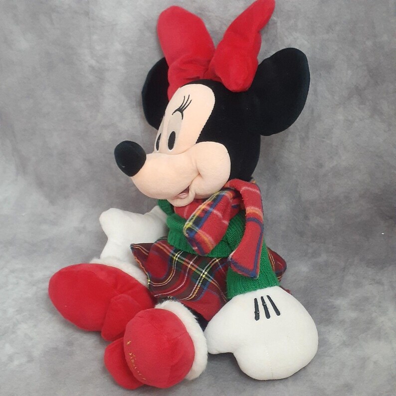Disney Store Christmas Holiday Minnie Mouse Plush Doll - (16 inches) image 5