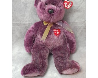 TY Beanie Buddy 2000 SIGNATURE BEAR Plush - Retired 04/03/00