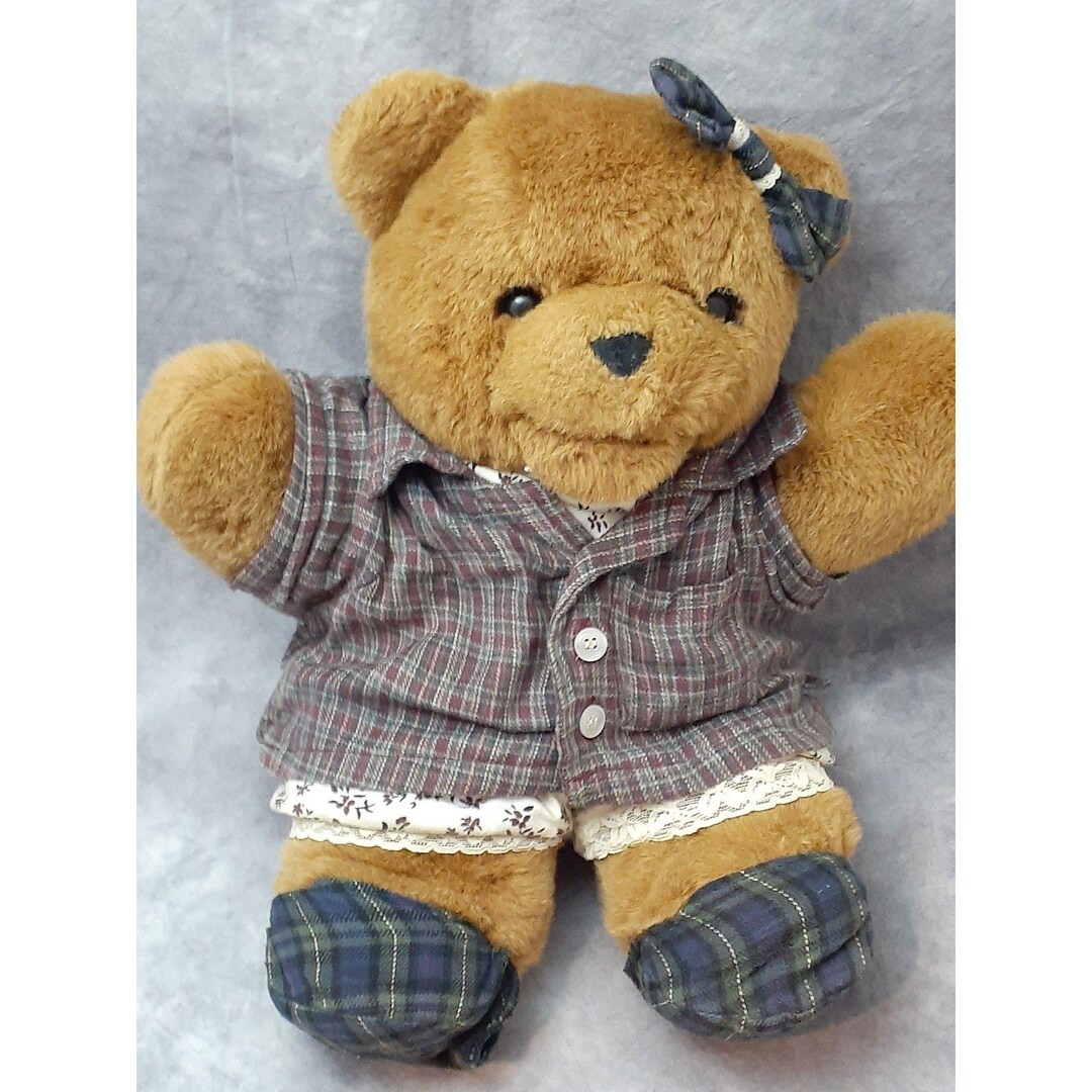 Bear Print Flannel PJ Set | SHEIN A