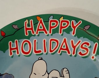 Assiette Enfant Mélamine Snoopy Pottery Barn - Thème Thanksgiving - Marron