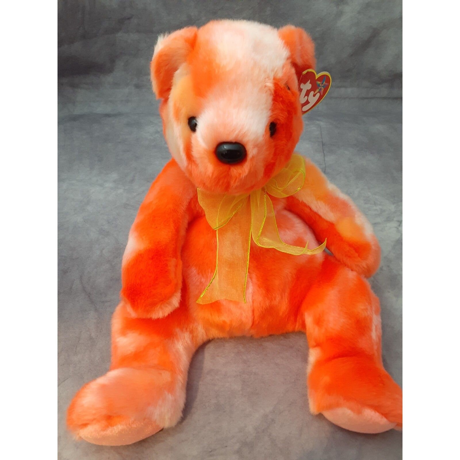 TY Beanie Buddy Tangerine the Bright Orange Bear Plush