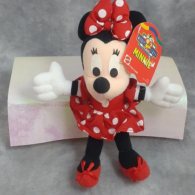 Minnie Mouse Beanbags & Plush Toys - Too Sweet Hallmark Minnie, Birthday Minnie - Choose Your Plush Mattel Red Dot Dress