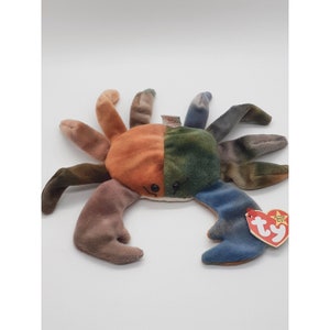TY Claude the Crab Tie Dye Beanie Baby - NEW with tags - Retired 12/31/98
