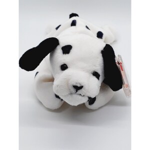 TY Dotty the Dalmatian Dog Beanie Baby - NEW with 4th generation tag and PVC Pellets