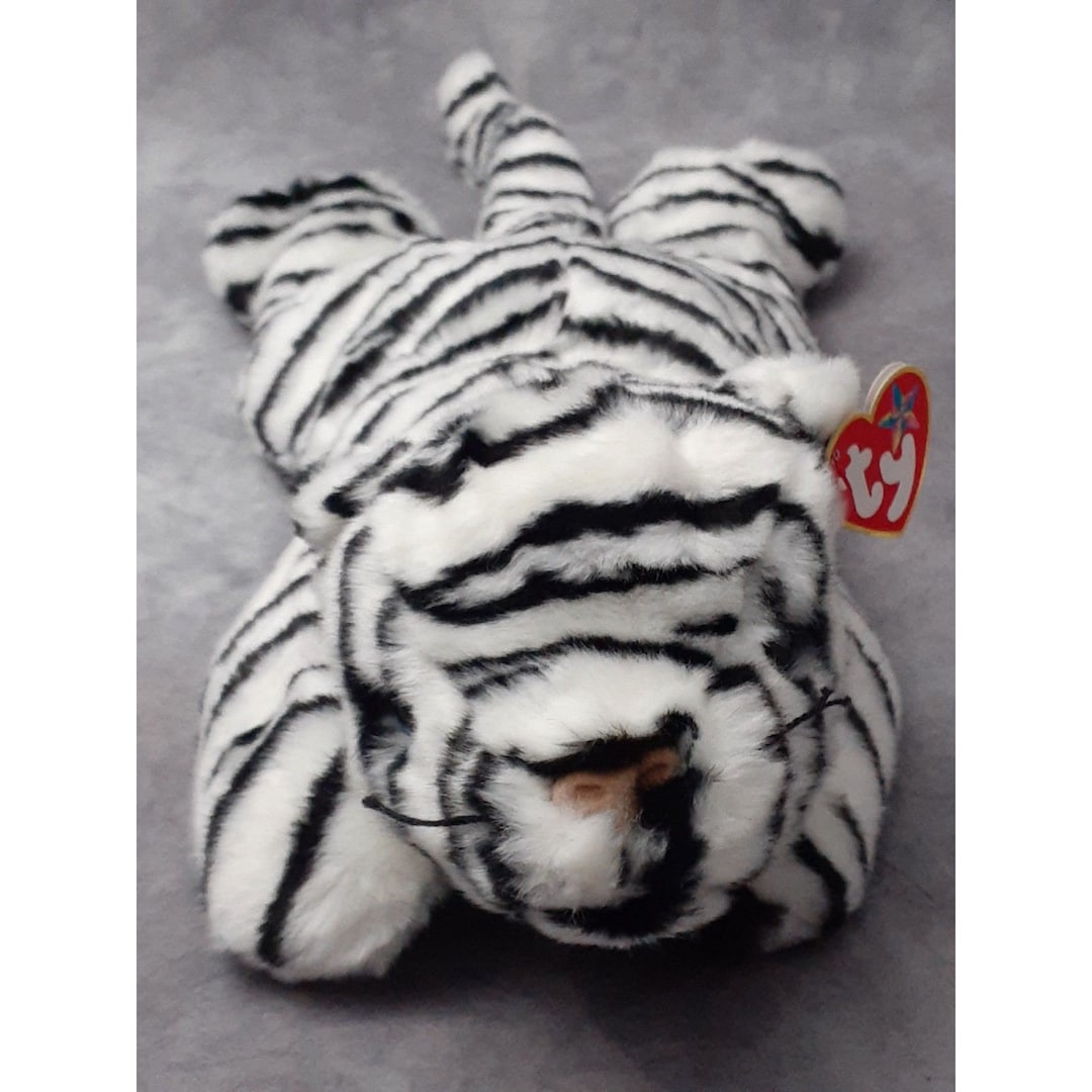 TY Beanie Buddy White Tiger Blizzard Plush - Retired 2001 - Etsy