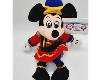 DISNEY Nutcracker Mickey Mouse 8" Bean Bag Beanie Baby - NEW with tags