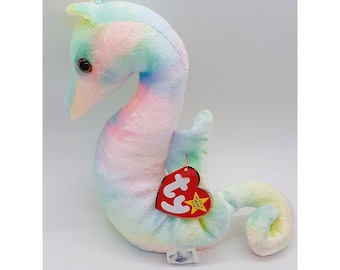 Peluche Beanie Baby Neon the Seahorse de TY - NUEVO con etiquetas - Retirado el 23/12/99
