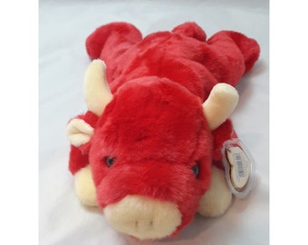 TY Beanie Buddy SNORT el Red Bull - (14 pulgadas) Retirado el 13/12/99