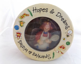 Gooseberry Patch Collection "Making Memories" Angel Baking and Sewing Ornaments in Decorative Box - Retired and HTF