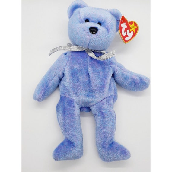 TY Clubby 2 II Blue Bear Beanie Baby - NEW With Tags