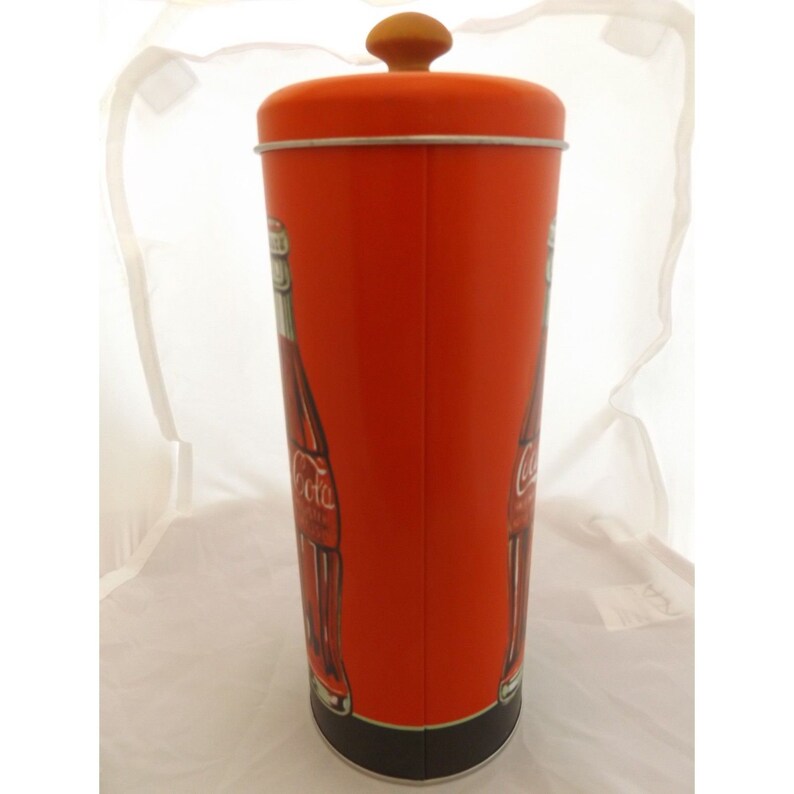 Coca Cola Drinking Straw Holder Dispenser by Tin Box Co. Vintage 1990's