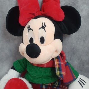 Disney Store Christmas Holiday Minnie Mouse Plush Doll - (16 inches) image 2