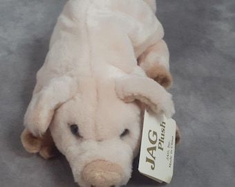 Jag Plush Realistic Pig Plush Toy - Vintage 2000's - Rare Find!