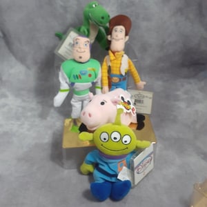 Toy Story Characters Disney Beanbag - Buzz, Woody, Hamm, Alien, Rex (8 inches) - Choose Your Plush image 1