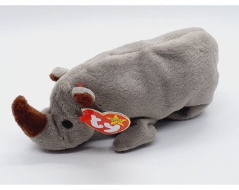 TY Spike the Rhino Beanie Baby NEW With 4th Tags and PVC