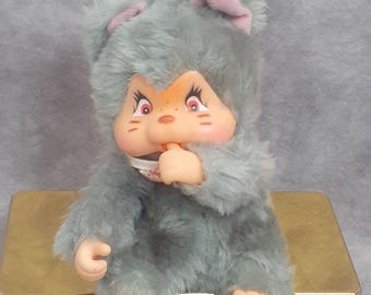 モンチッチ　猫　cats Vintage 1979 Nyamy Washino Cat Plush by Sekiguchi – Thumb Sucking