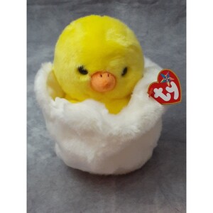 TY Beanie Buddy EGGBERT the Egg Hatching Chick Bird Plush - Retired