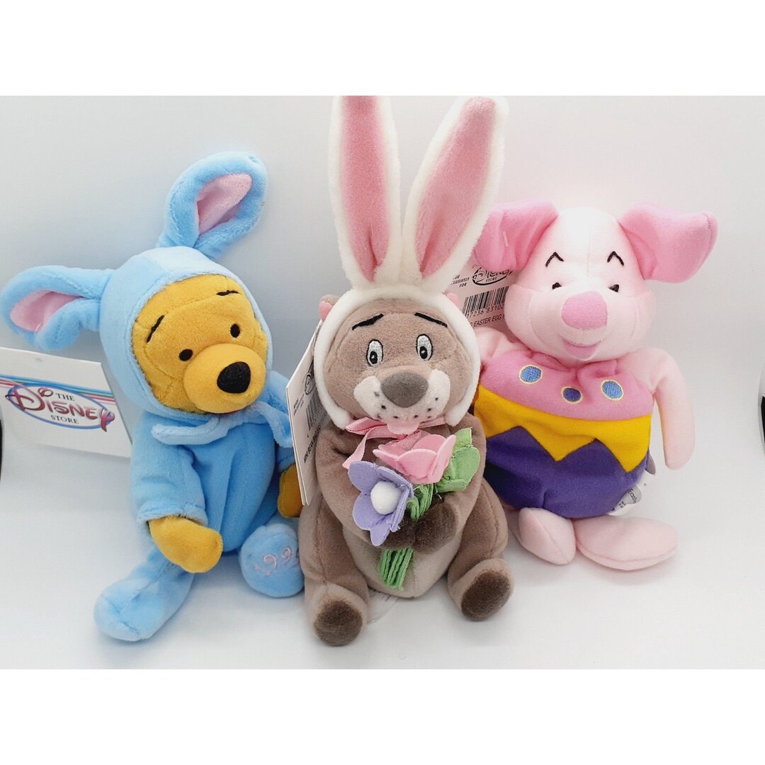 Disney Easter Bunny Pooh, Easter Egg Piglet & Easter Bunny Gopher Bean ...