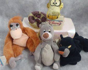 Jungle Book Characters Disney Store Beanbags - King Louie, Baby Kaa Snake, Baloo, Bagheera - Choose Your Plush