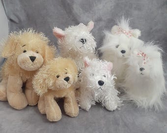 Ganz Webkinz & LilKinz Set of 2 - Golden Retriever, Yorkie Dog, White Terrier - Choose Your Set NO CODES
